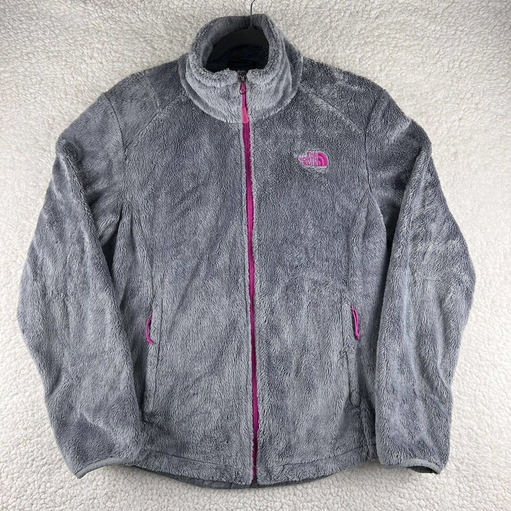 The North Face Women’s Size M Medium Active Gray Pink Fleece Jacket Lightweight